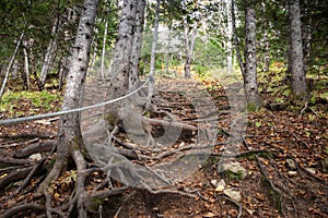 The road to Chekhov Peak in Yuzhno-Sakhalinsk city, Russia