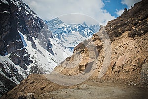 Road to Chopta Valley in Sikkim, North India photo