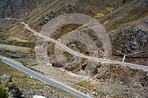 Road to the Colca Canyon in the Peruvian Andes