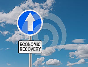Road to economic recovery - business financial concept photo