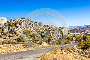 At the road to El Torcal of Antequera - Spain