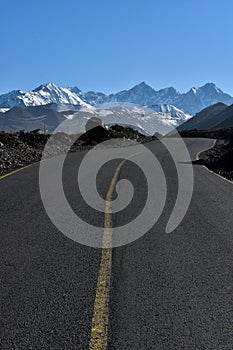 On the road to El Yeso, Chile photo