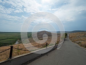 The road to Enisala fortress, Romania