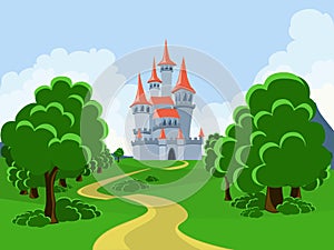 The road to the fairytale castle