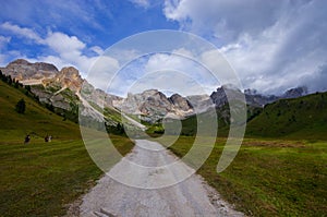 Road to the Fuciade refuge in the dolomites photo