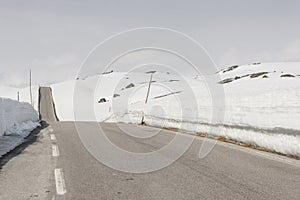 Road to highest pass in Norway.