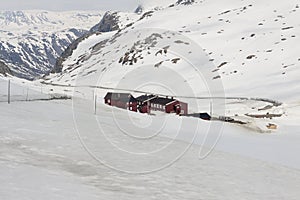 Road to highest pass in Norway