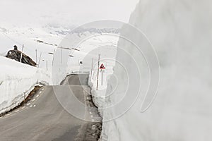 Road to highest pass in Norway