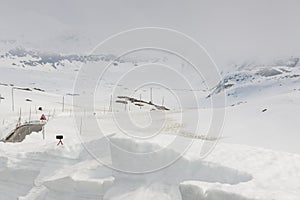 Road to highest pass in Norway