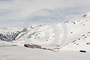 Road to highest pass in Norway