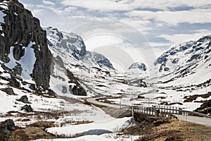 Road to highest pass in Norway