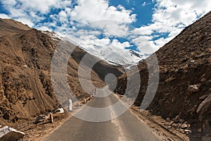 Road to himalaya mountain in ladak, leh india