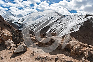 Road to himalaya mountain in ladak, leh india