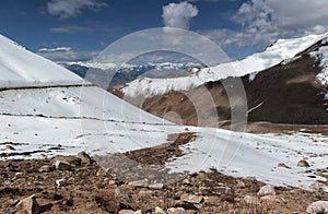 Road to himalaya mountain in ladak, leh india