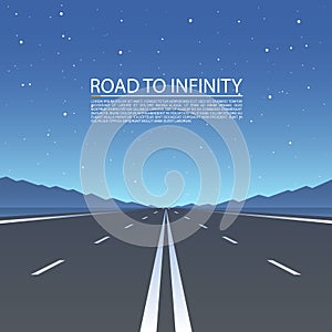 Road to infinity, Road vector highway.
