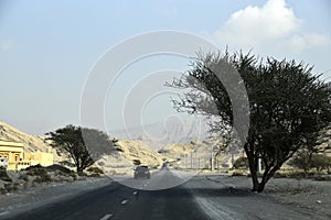 Road to Jais Mountains, Jebel Jais, Ras Al Khaimah, United Arab Emirates