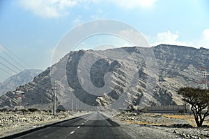 Road to Jais Mountains, Jebel Jais, Ras Al Khaimah, United Arab Emirates