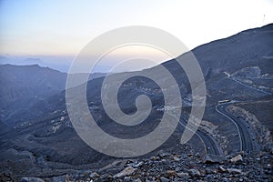 Road to Jais Mountains, Jebel Jais, Ras Al Khaimah, United Arab Emirates