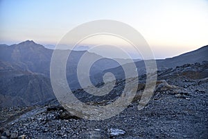 Road to Jais Mountains, Jebel Jais, Ras Al Khaimah, United Arab Emirates