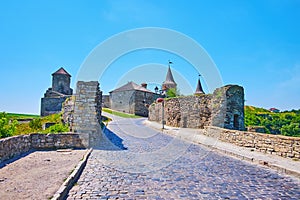 The road to Kamianets-Podilskyi Castle, Ukraine