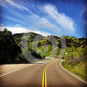 Road to lake berryessa