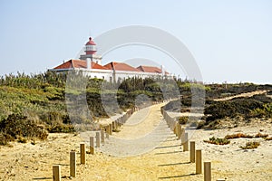 Road to lighthouse in Alentejo area, Portugal