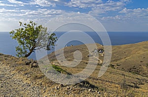 The road to the lighthouse. Crimea.