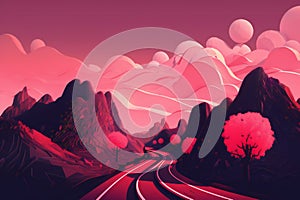 Road to love avant garde art style, abstract, love