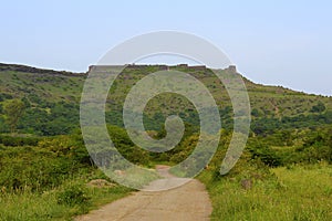 Road to Malhargad fort, Sonori fort, near Saswad