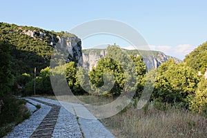 Road to Monastery of Agia Paraskevi at Vikos gorge Monodendri