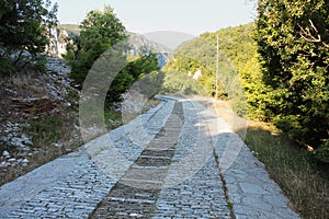 Road to Monastery of Agia Paraskevi at Vikos gorge Monodendri