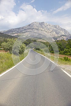 Road to Mont Ste. Victoire, outside of Aix en Provence, France