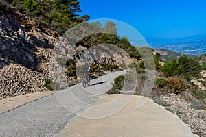 Road to mount Calamorro, near Malaga