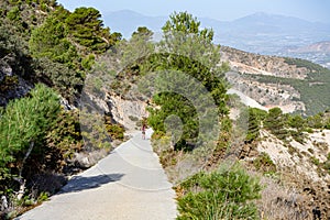 Road to mount Calamorro, near Malaga