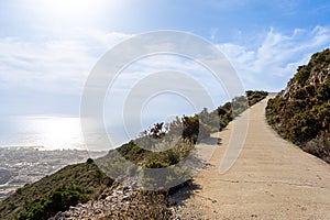 Road to mount Calamorro, near Malaga