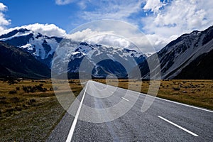 Road to Mount Cook, New Zealand