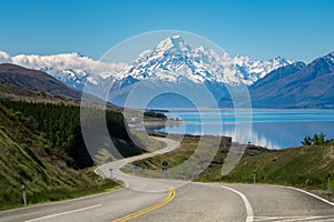 Road to Mount Cook, New Zealand