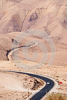 On the road to the Mount Nebo, Jordan, Middle East