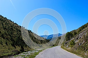 Road to the mountain Bjelasnica. Mountain road. The natural beauty of Bosnia and Herzegovina photo