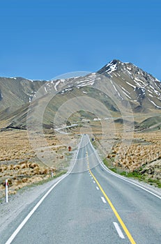 Road to the mountain, South Island, New Zealand