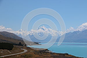 Road to Mt.Cook, New Zealand.