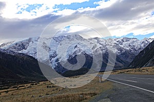 Road to Mt. Cook,South Island New Zealand.