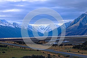 Road to Mt. Cook,South Island New Zealand.