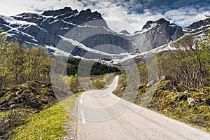 The road to Nusfjord, Lofoten Islands, Norway