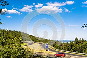 road to resting area on Autobahn A5 in Germany