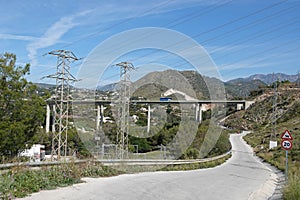 Road to Rio Chillar in Nerja in Andalusia, Spain photo