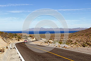 Road to the sea in baja california mexico photo