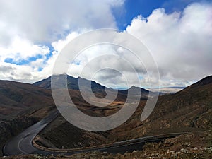 Road to the Sicasumbre astronomic viewpoint in Fuerteventura