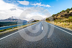 A road to the snow mountain. Fiordland, New Zealand. I