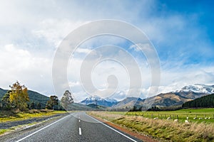 A road to the snow mountain. Fiordland, New Zealand. I